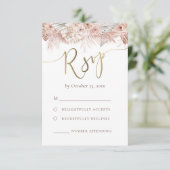 boho RSVP結婚の 出欠カード (スタンド正面)