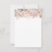 boho RSVP結婚の 出欠カード (裏面)