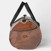 Boho Rust旅行引用文とモノグラム&写真 ダッフルバッグ (右)