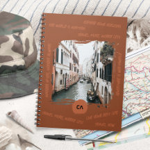 Boho Rust旅行引用文とモノグラム&写真