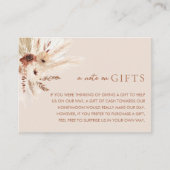 Boho Rust Terracotta結婚の願い井戸の贈り物 エンクロージャーカード (正面)