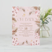 Boho Rustic Baby Shower Invitation 招待状 (スタンド正面)