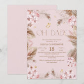 Boho Rustic Baby Shower Invitation 招待状 (正面/裏面)