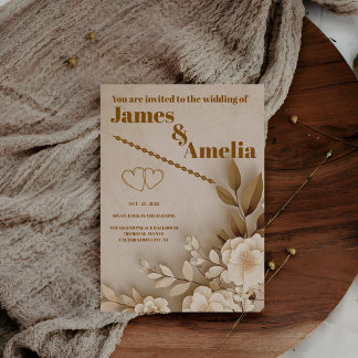 Boho Rustic | Elegant Wedding 招待状