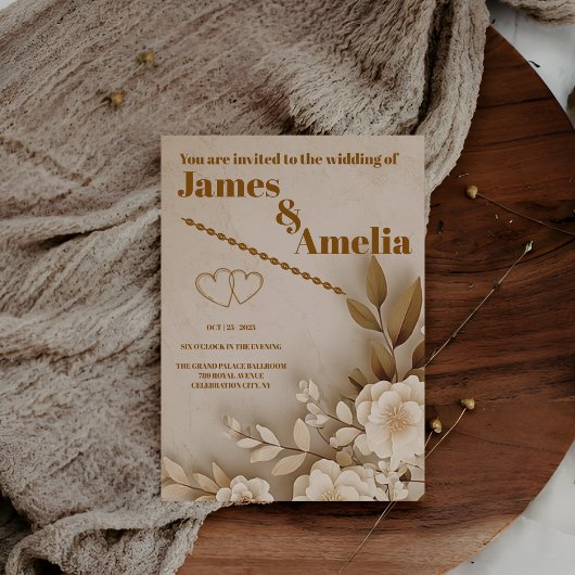 Boho Rustic | Elegant Wedding 招待状