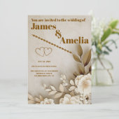 Boho Rustic | Elegant Wedding 招待状 (スタンド正面)