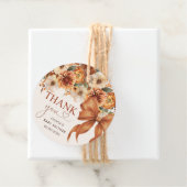 Boho Rustic Fall Floral Baby Shower フェイバータグ (インサイチュ)