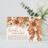 Boho Rustic Fall Floral Baby Shower Party  エンクロージャーカード (スタンド正面)
