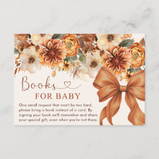 Boho Rustic Fall Floral Baby Shower Party エンクロージャーカード