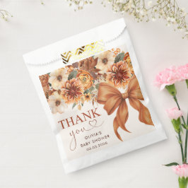 Boho Rustic Fall Floral Baby Shower Party フェイバーバッグ