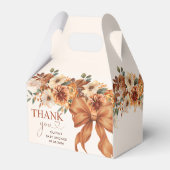 Boho Rustic Fall Floral Baby Shower Party フェイバーボックス (裏面サイド)