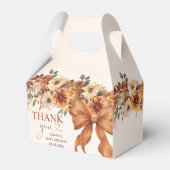 Boho Rustic Fall Floral Baby Shower Party フェイバーボックス (正面サイド)