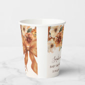 Boho Rustic Fall Floral Baby Shower Party 紙コップ (左)
