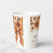 Boho Rustic Fall Floral Baby Shower Party 紙コップ (右)