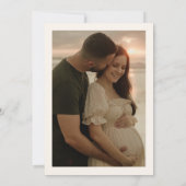 Boho Rustic Fall Floral Baby Shower Thank You Card 招待状 (裏面)