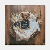boho rustic pregnancy announcement keepsake  マグネット (正面)