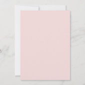 Boho Rustic Rose Pink Bridal Shower Invitation 招待状 (裏面)