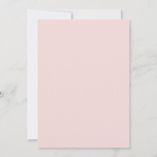 Boho Rustic Rose Pink Bridal Shower Invitation 招待状 (裏面)