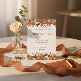 Boho Rustic Theme wedding Invitation 招待状