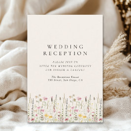 Boho Rustic Wedding with Wildflowers エンクロージャーカード