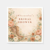 Boho Rustic Western Bridal Shower スタンダードカクテルナプキン (正面)