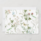 Boho Rustic Wildflowers Photo First Holy Communion 招待状 (裏面)