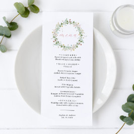 Boho Rustic Wildflowers Wedding Menu メニュー