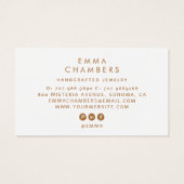 Boho Rustica自然イヤリングジュエリーディスプレイカード (裏面)