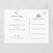 Boho Safari写真誕生のお知らせポストカード 案内ポストカード (裏面)