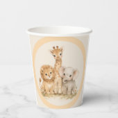 Boho Safari Animal Earthy Neutral Cute Baby Shower 紙コップ (裏面)