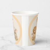 Boho Safari Animal Earthy Neutral Cute Baby Shower 紙コップ (右)