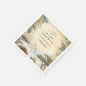 Boho Safari Animals Baby Shower スタンダードカクテルナプキン (角)