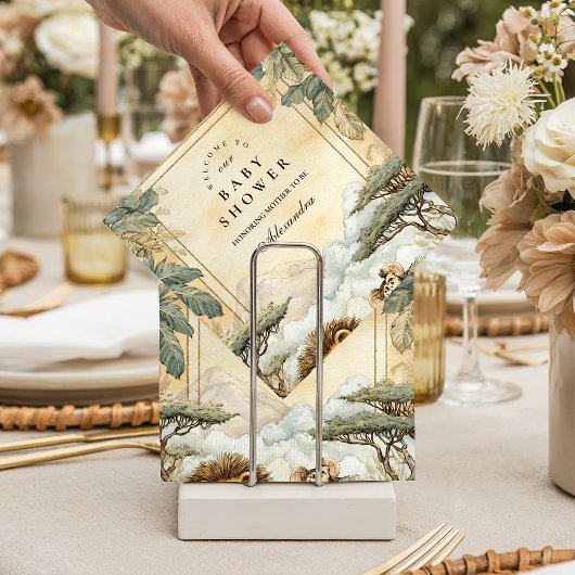 Boho Safari Animals Baby Shower スタンダードカクテルナプキン