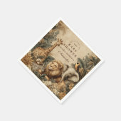 Boho Safari Animals Baby Shower スタンダードカクテルナプキン (角)