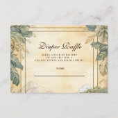 Boho Safari Animals Baby Shower Diapper Raffle エンクロージャーカード (正面)