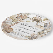 Boho Safari Animals Gender Neutral Baby Shower ペーパープレート (アングル)