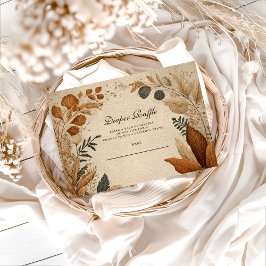 Boho Safari Baby Shower Diapper Raffle エンクロージャーカード