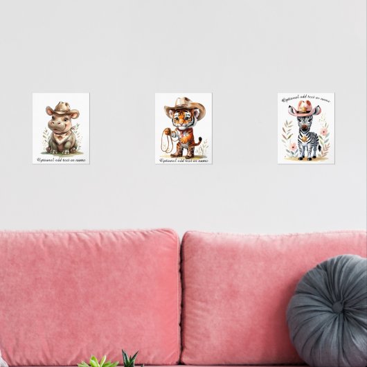 Boho Safari Cowboy Nursery Personalized Kids Room  (リビング)