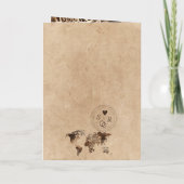 Boho Safari Leopard Wedding Passport World Map 招待状 (裏面)