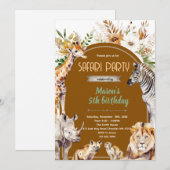 Boho safari party invitation 招待状 (正面/裏面)