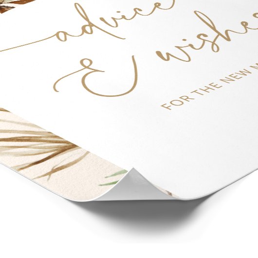 Boho sageアドバイスとNewlyweds Posterへの願い ポスター (角)