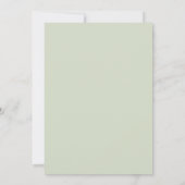 Boho sage green fall in love bridal shower 招待状 (裏面)