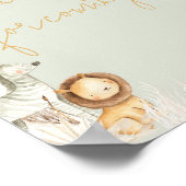 Boho Sage Green Safariありがとう来。 ポスター (角)