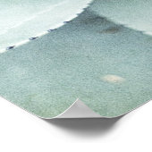 Boho Sage Green Succulentクローズアップポスター ポスター (角)