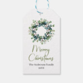 Boho Scandinavian Pine Wreath Xmas Gift Tag ギフトタグ (裏面)