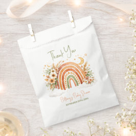 Boho Scandinavian Rainbow Baby Shower Thank You フェイバーバッグ