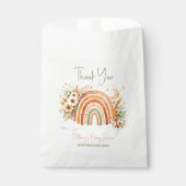 Boho Scandinavian Rainbow Baby Shower Thank You フェイバーバッグ (正面)