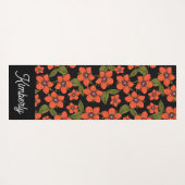 Boho Scarlet Pimpernel Custom Name Yoga Mat ヨガマット (裏面(横))