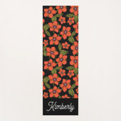 Boho Scarlet Pimpernel Custom Name Yoga Mat ヨガマット (正面)