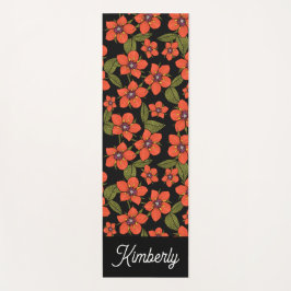 Boho Scarlet Pimpernel Custom Name Yoga Mat ヨガマット